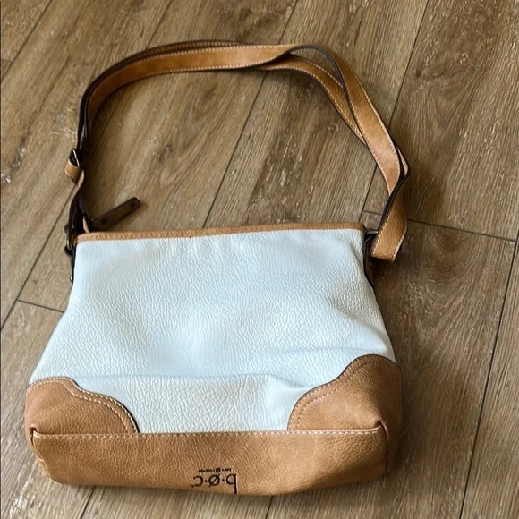 BOC Tan, Gray, and Cream Leather Shoulder Bag - Picture 4 of 4
